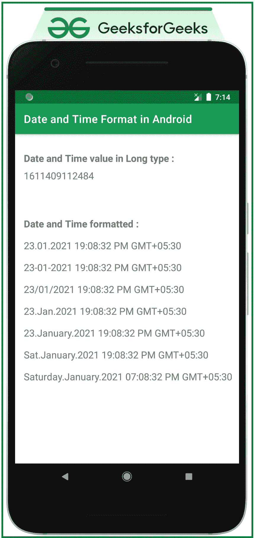 Date and Time Formatting in Android
