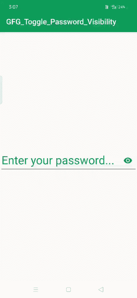 Toggle Password Visibility in Android