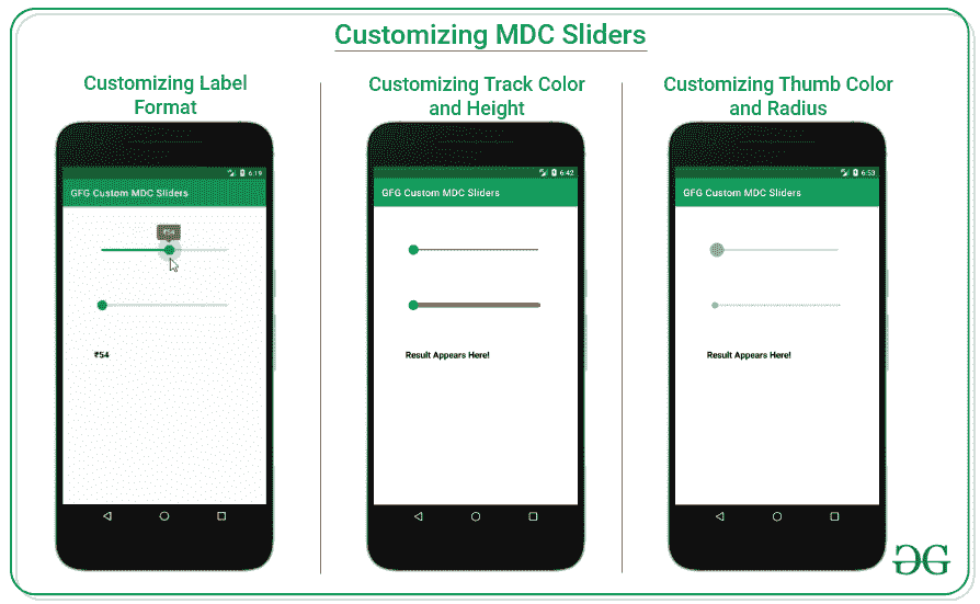 Customise MDC Sliders in Android
