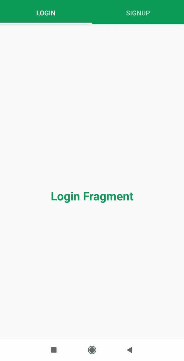 Implement Tabs, ViewPager and Fragment in Android Sample GIF